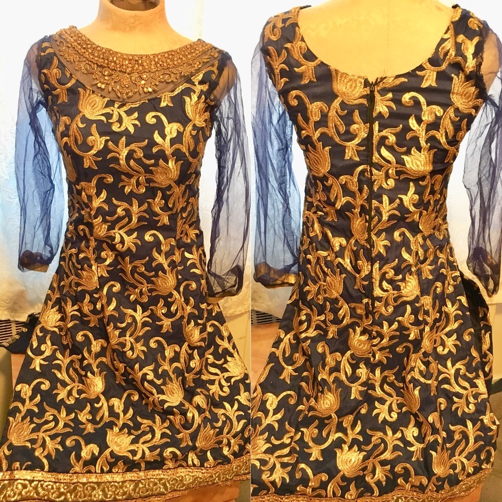 Patiala suit (navy/gold)